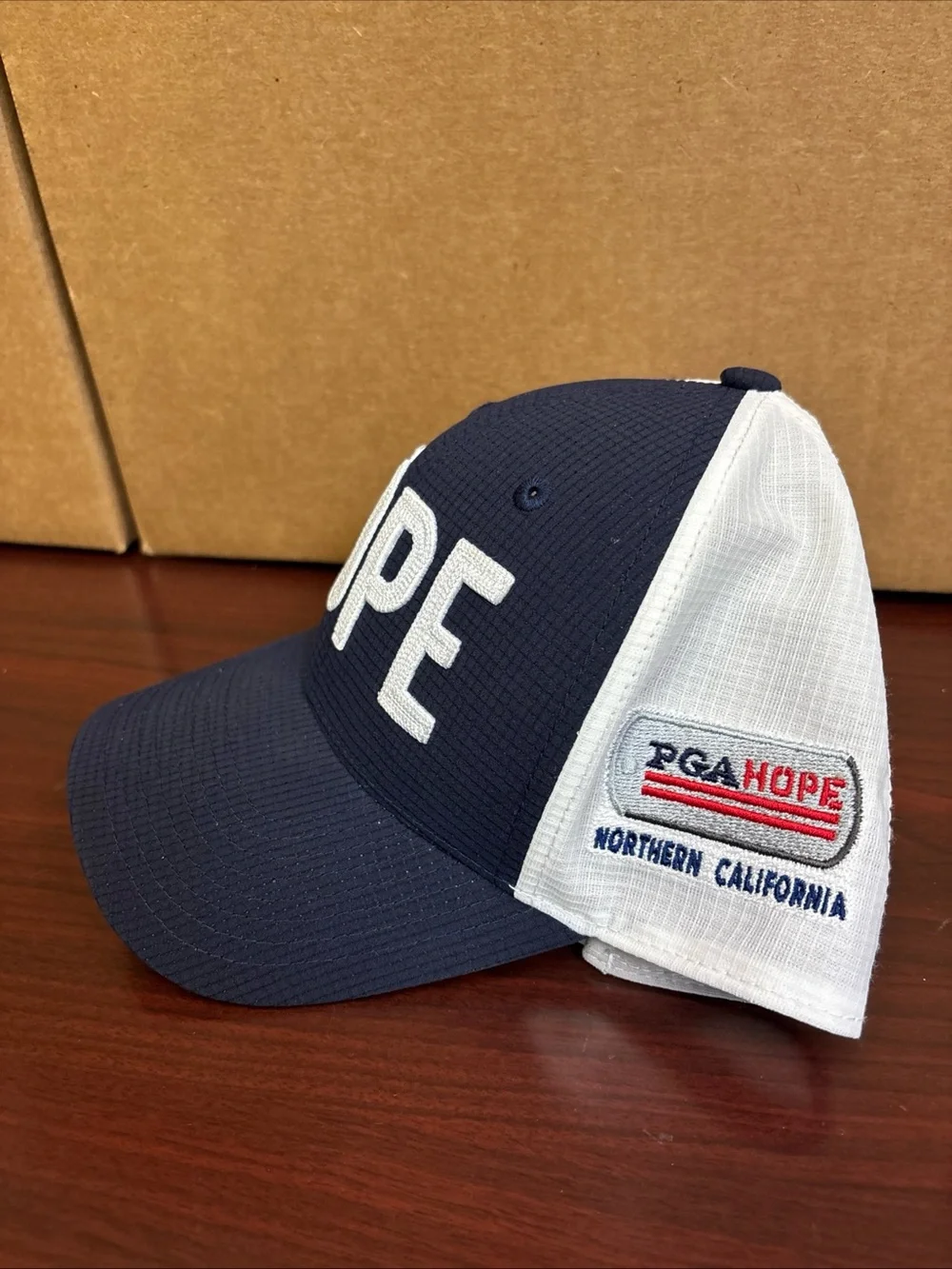 PGA Hope Golf Hat Northern California Adjustable Vented SnapBack Cap Adjustable
